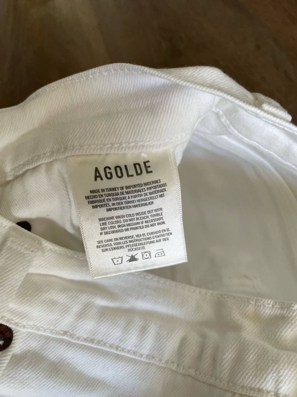 AGOLDE High-Rise Pinch Straight Leg Jeans in White - Picture 4 of 7